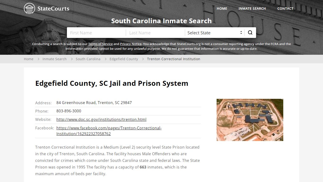 Edgefield County, SC Jail and Prison System - State Courts